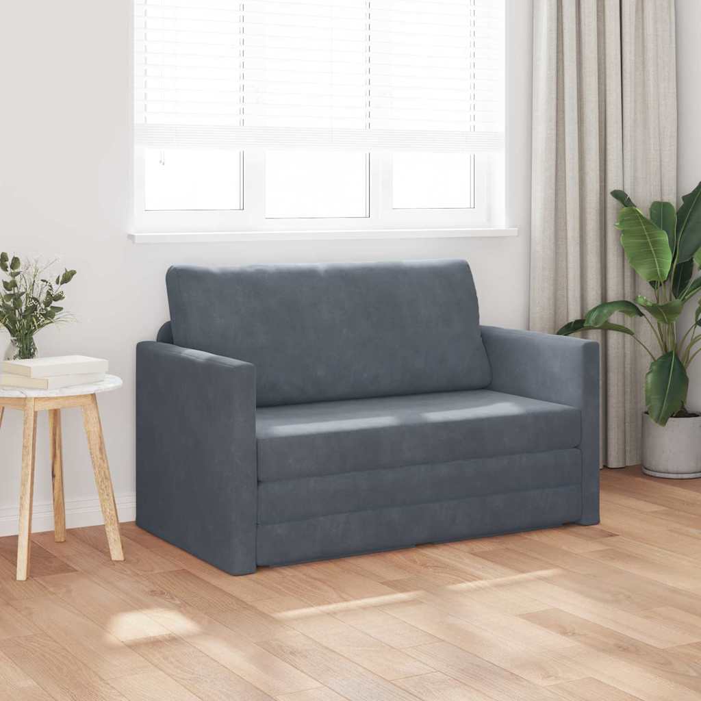 Canapé-Lit Gris foncé 124 x 204 x 61 cm Velours - XIOS