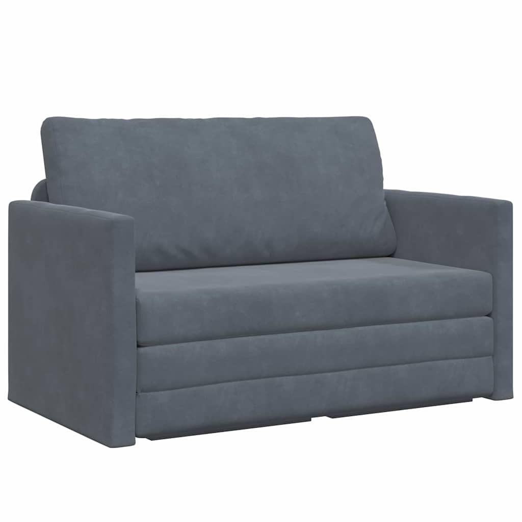 Canapé-Lit Gris foncé 124 x 204 x 61 cm Velours - XIOS