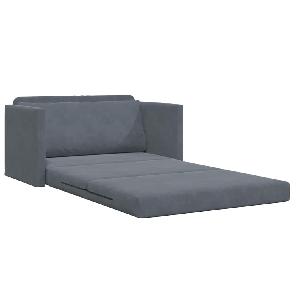 Canapé-Lit Gris foncé 124 x 204 x 61 cm Velours - XIOS