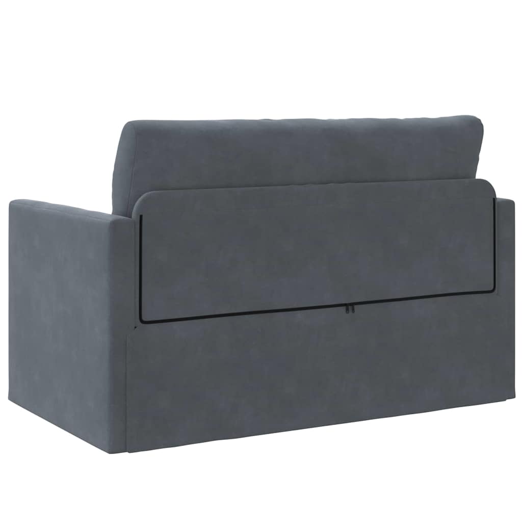 Canapé-Lit Gris foncé 124 x 204 x 61 cm Velours - XIOS