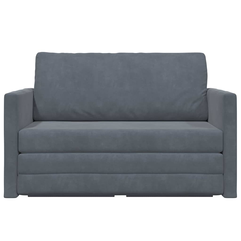 Canapé-Lit Gris foncé 124 x 204 x 61 cm Velours - XIOS