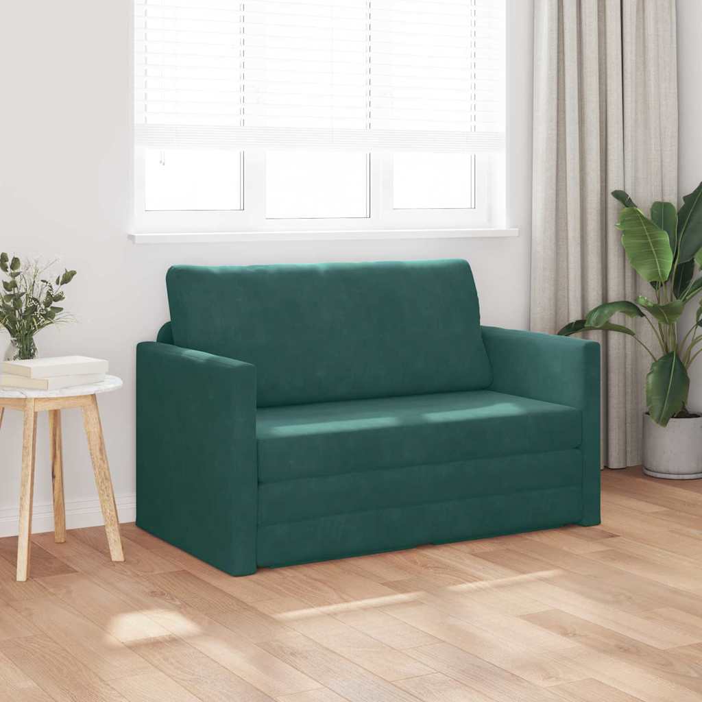 Canapé-Lit 110cm Vert foncé Velours - XIOS