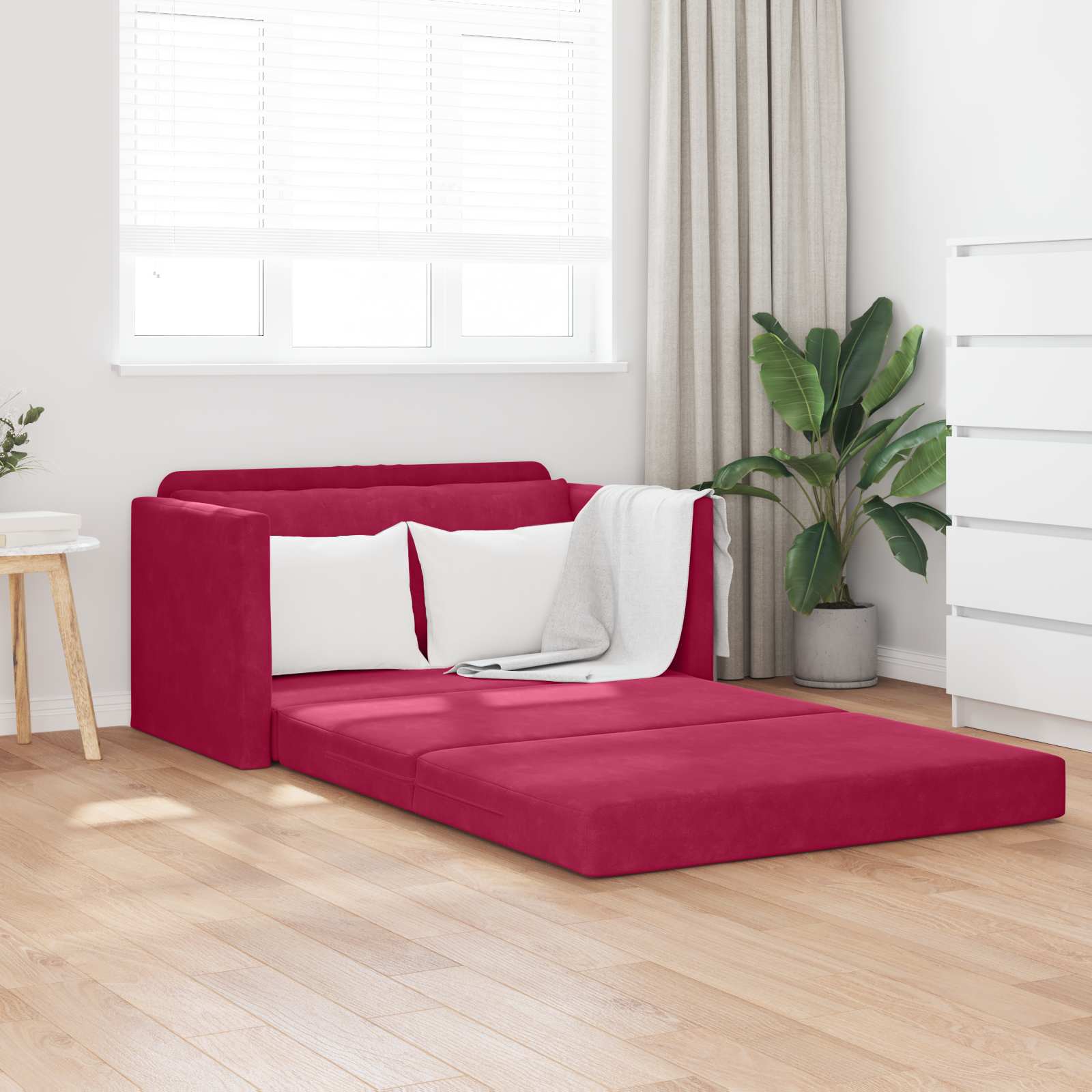 Canapé-Lit Bordeaux 124 x 71 x 78 cm Velours