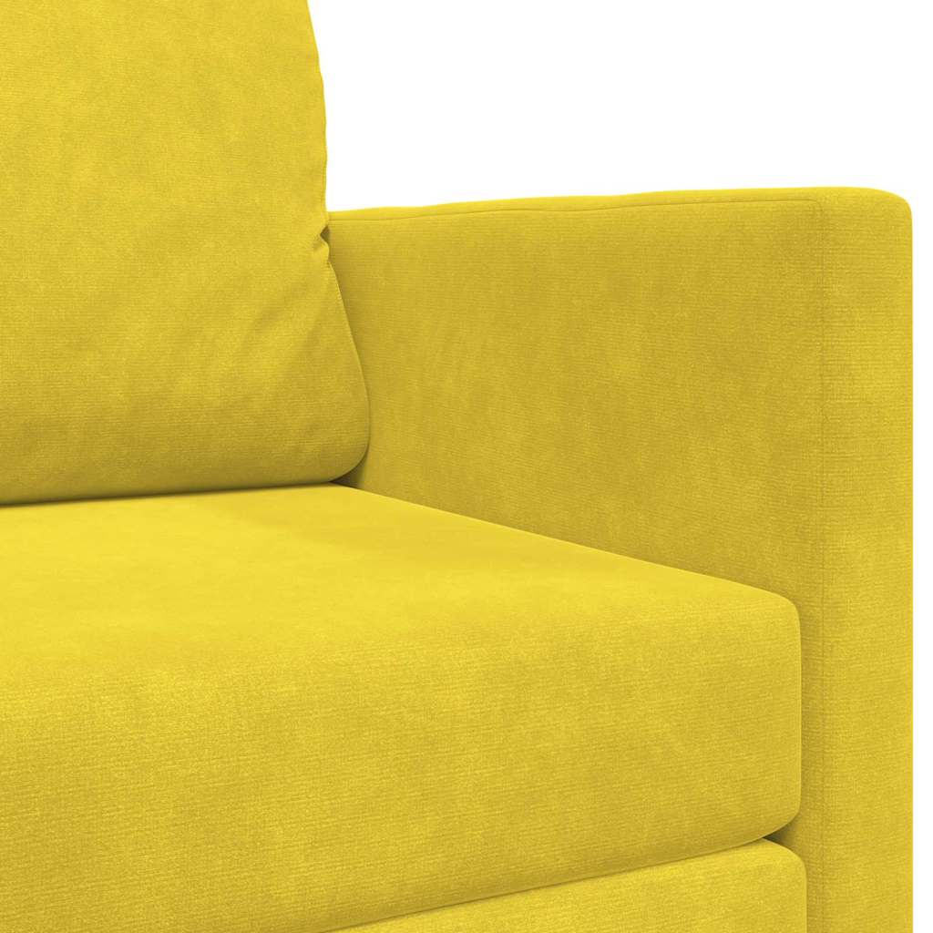 Canapé-Lit 110cm Jaune tournesol Velours - XIOS