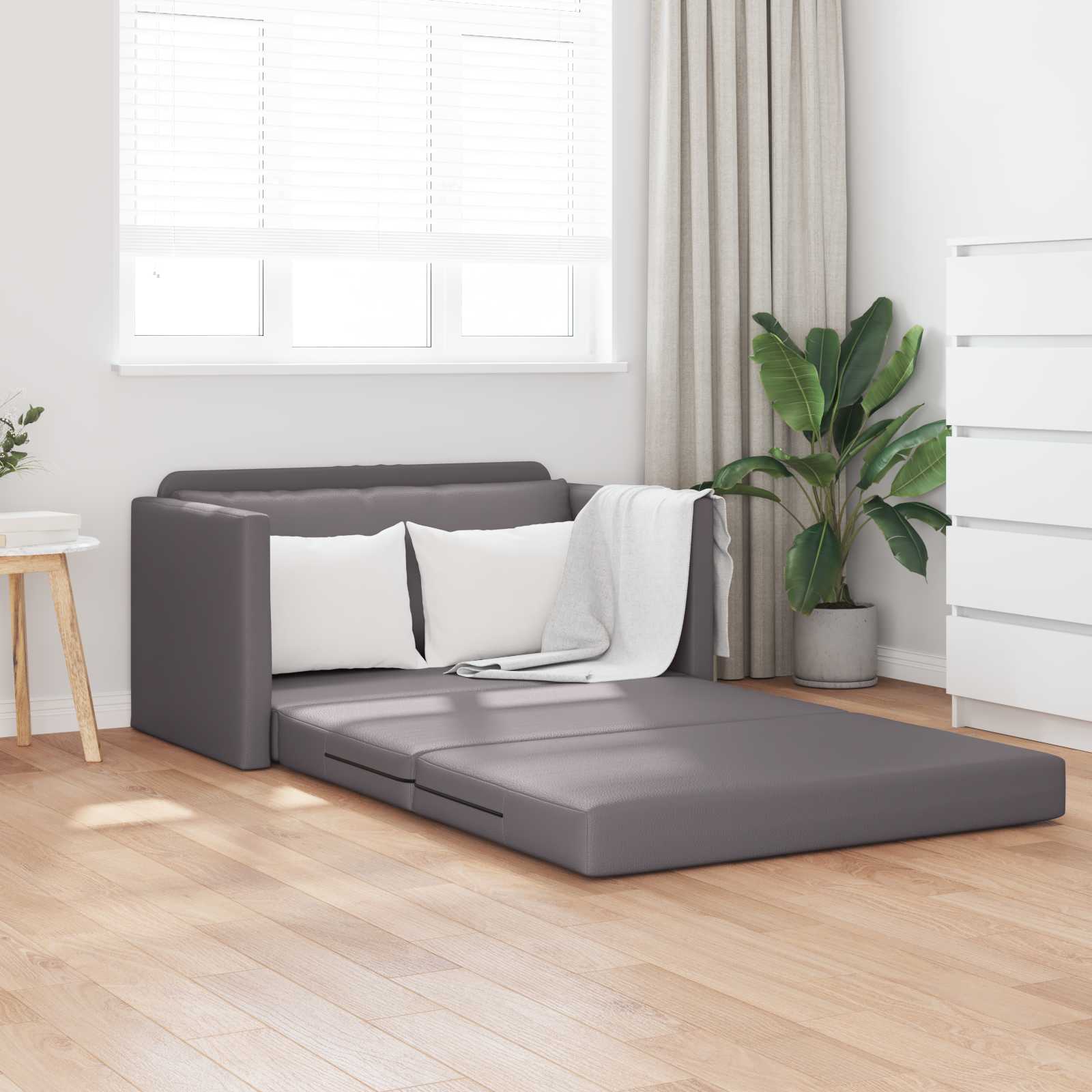 Canapé-Lit Gris 124 x 71 x 78 cm Simili cuir