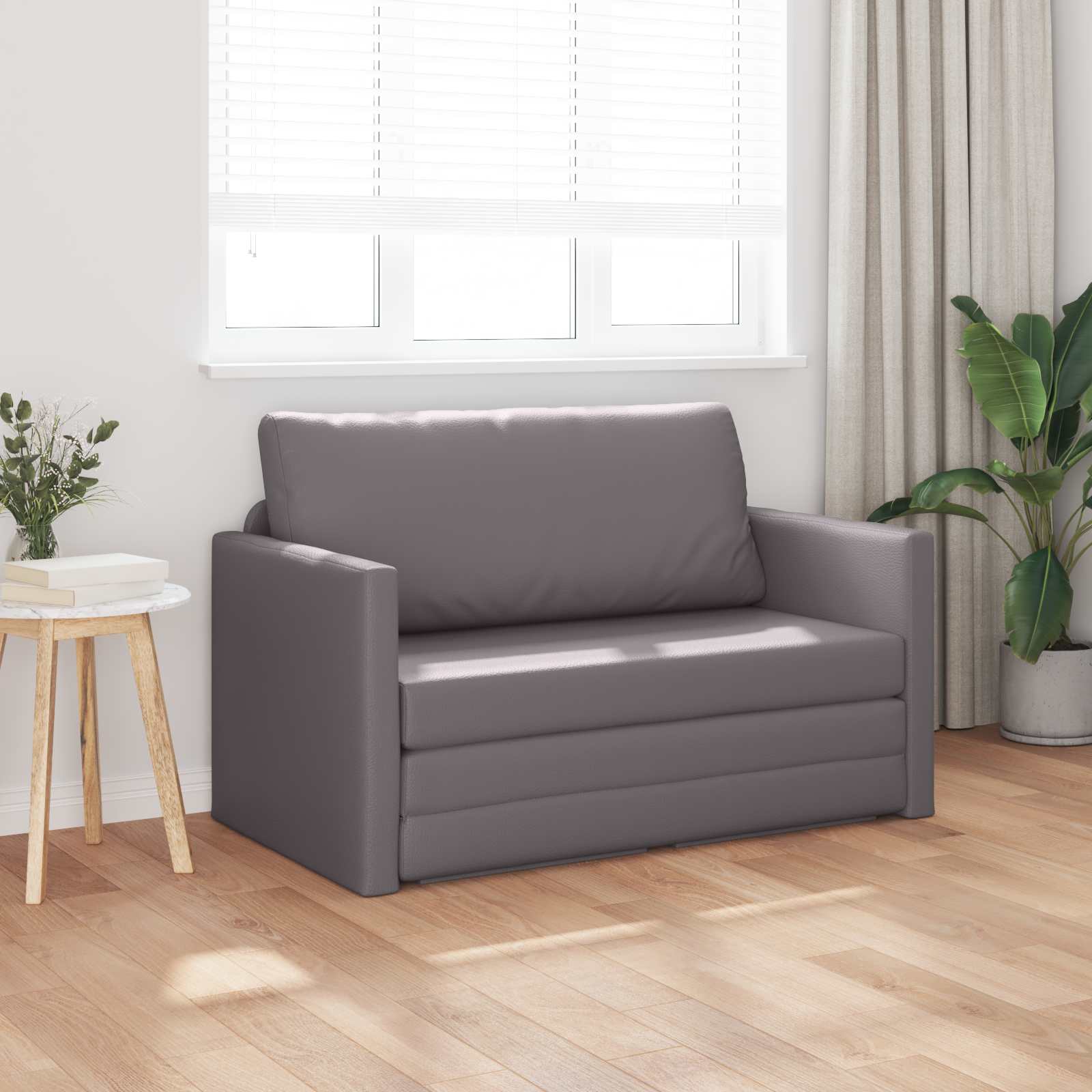 Canapé-Lit Gris 124 x 71 x 78 cm Simili cuir