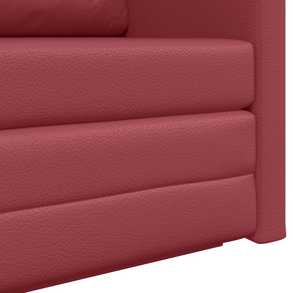 Canapé-Lit Rouge bordeaux 124 x 71 x 78 cm Cuir artificiel - XIOS