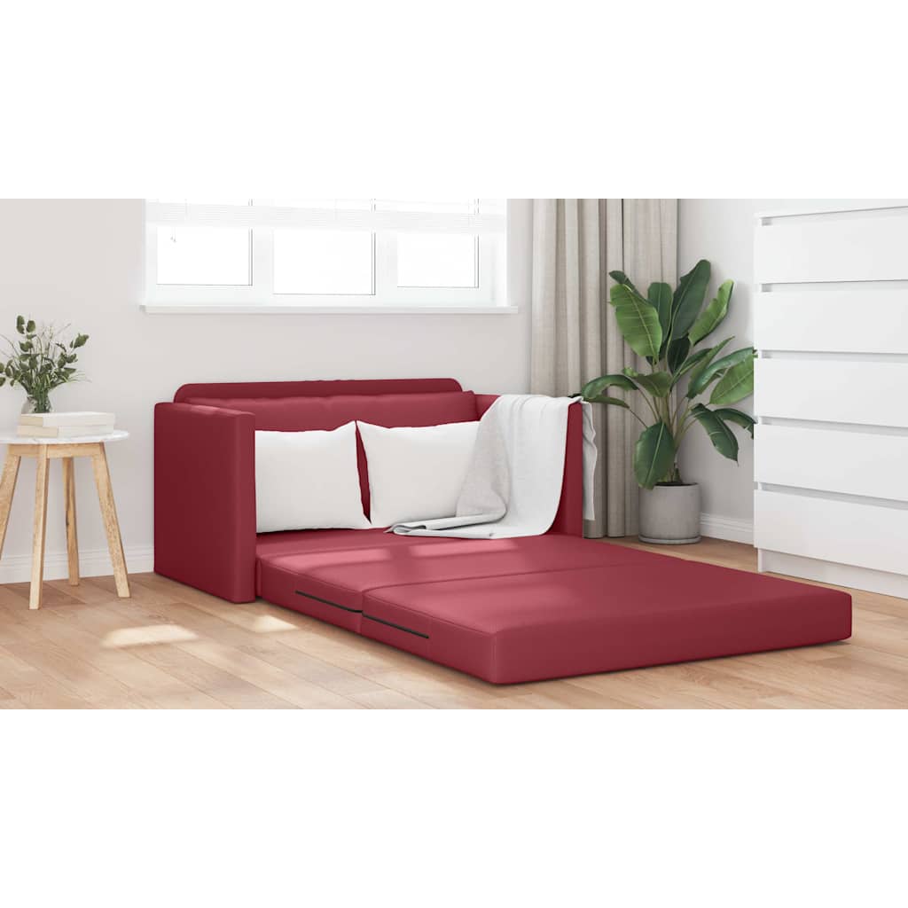 Canapé-Lit Rouge bordeaux 124 x 71 x 78 cm Cuir artificiel - XIOS