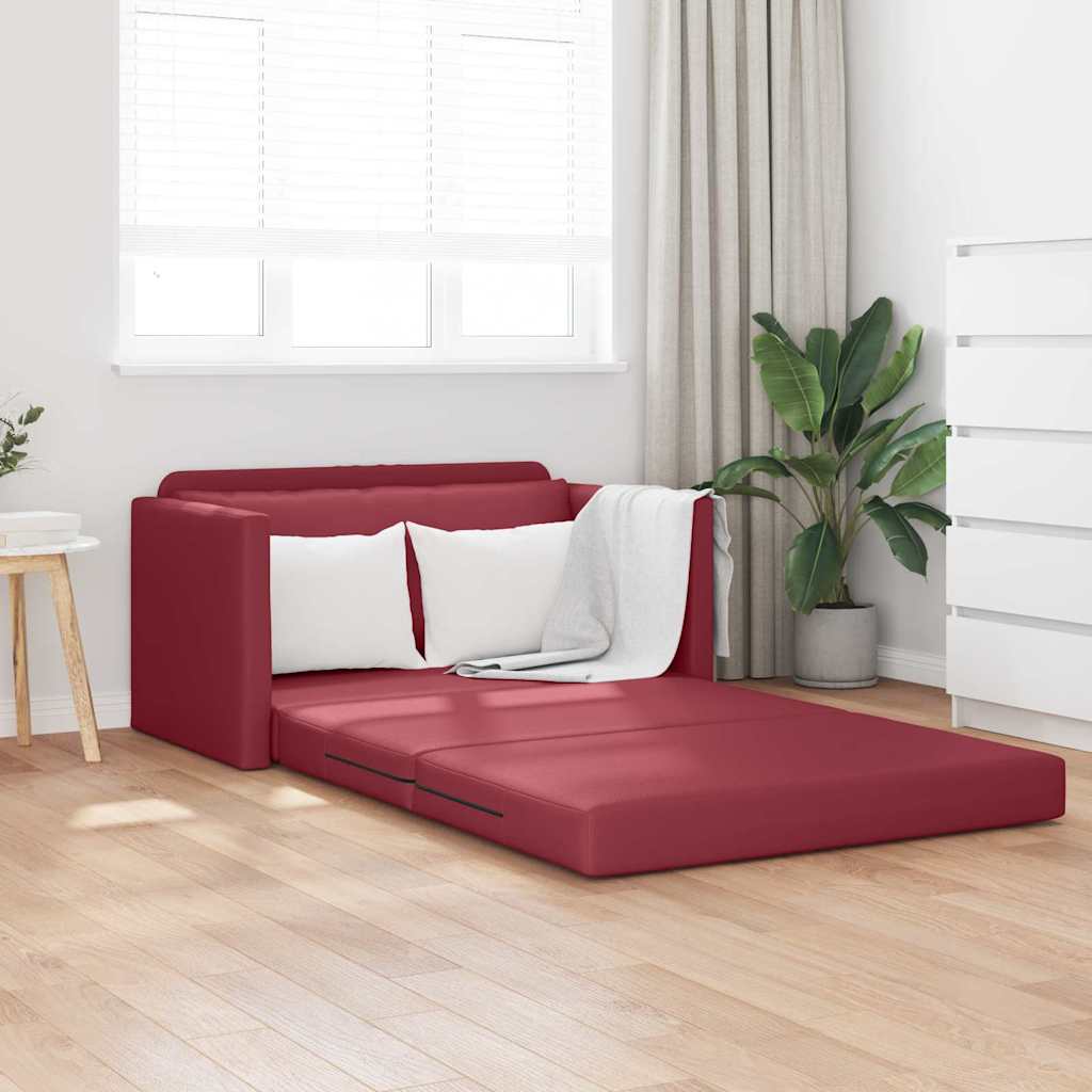 Canapé-Lit Rouge bordeaux 124 x 71 x 78 cm Cuir artificiel - XIOS