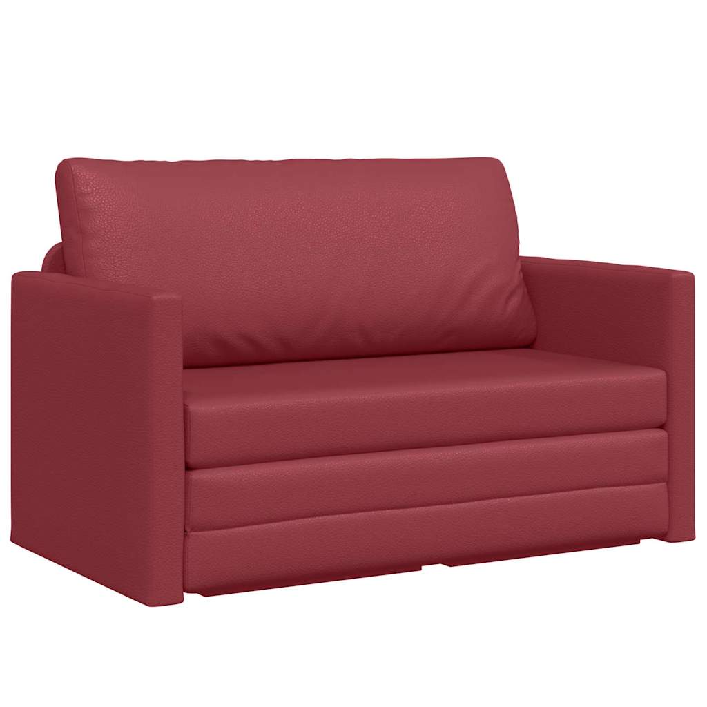 Canapé-Lit Rouge bordeaux 124 x 71 x 78 cm Cuir artificiel - XIOS