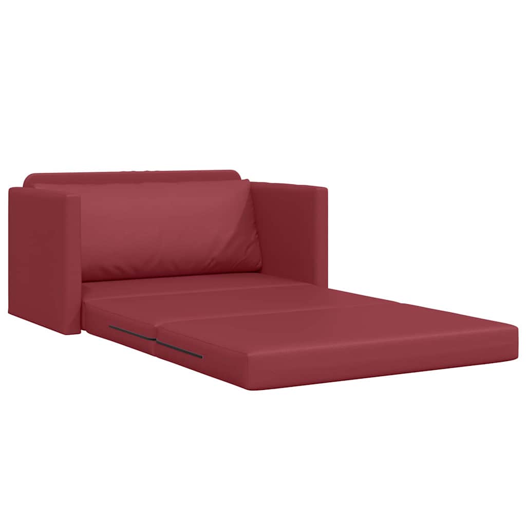 Canapé-Lit Rouge bordeaux 124 x 71 x 78 cm Cuir artificiel - XIOS