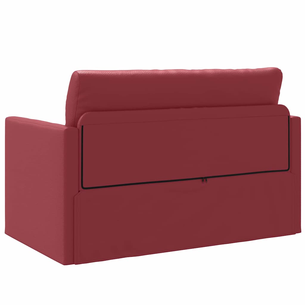 Canapé-Lit Rouge bordeaux 124 x 71 x 78 cm Cuir artificiel - XIOS