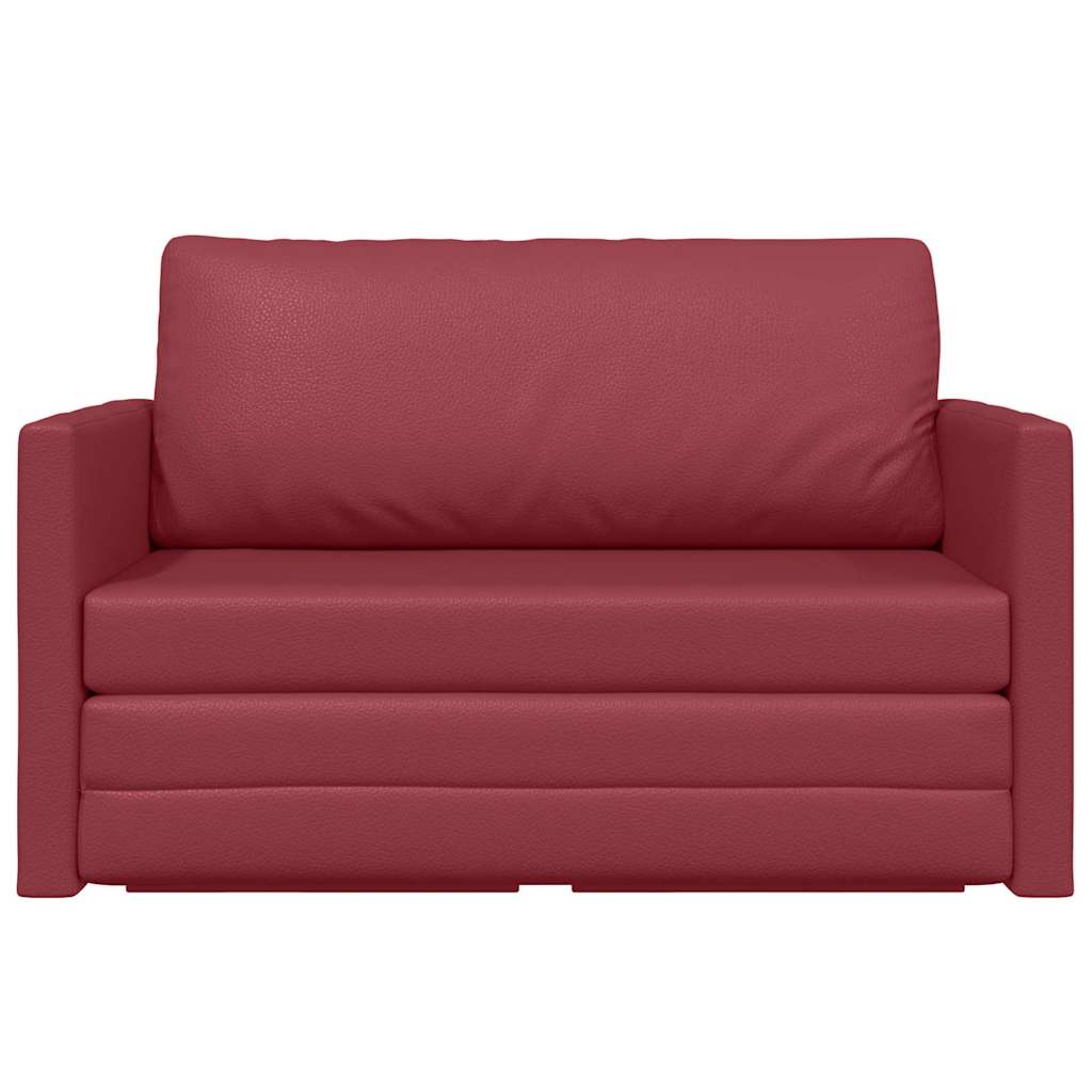 Canapé-Lit Rouge bordeaux 124 x 71 x 78 cm Cuir artificiel - XIOS