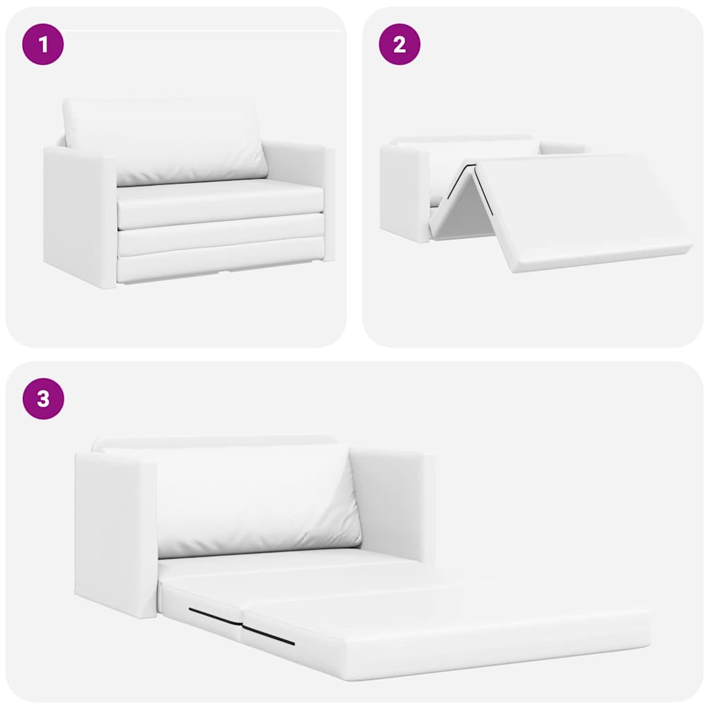Canapé-Lit 110cm Blanc Simili cuir - XIOS