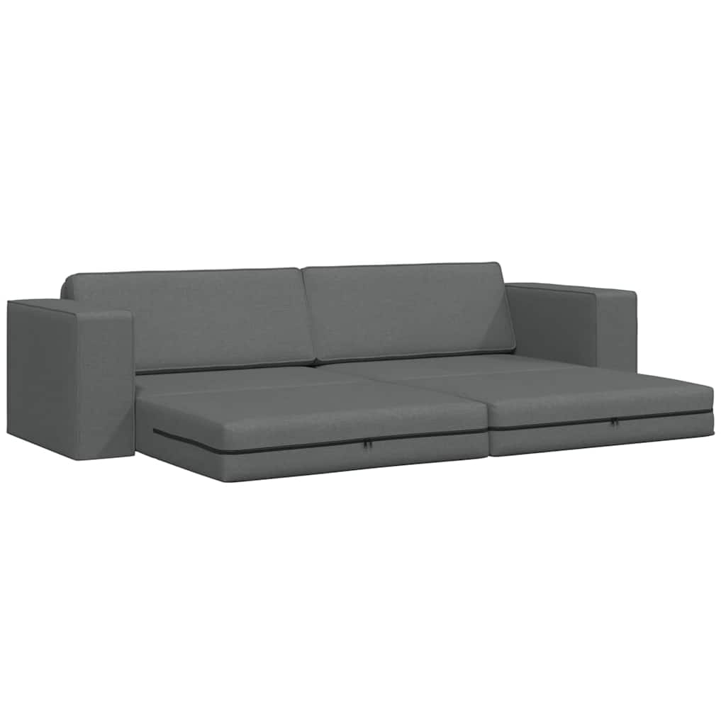 Canapé-lit Gris foncé 245 x 78 x 77 cm tissu - XIOS