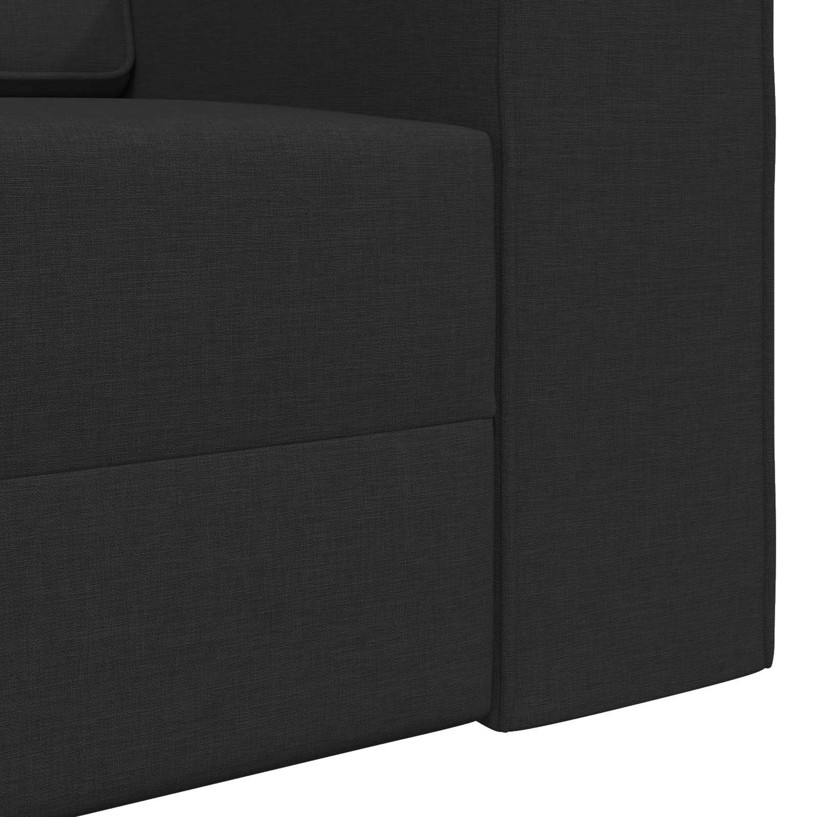 Canapé-Lit Noir 245 x 78 x 77 cm tissu - XIOS