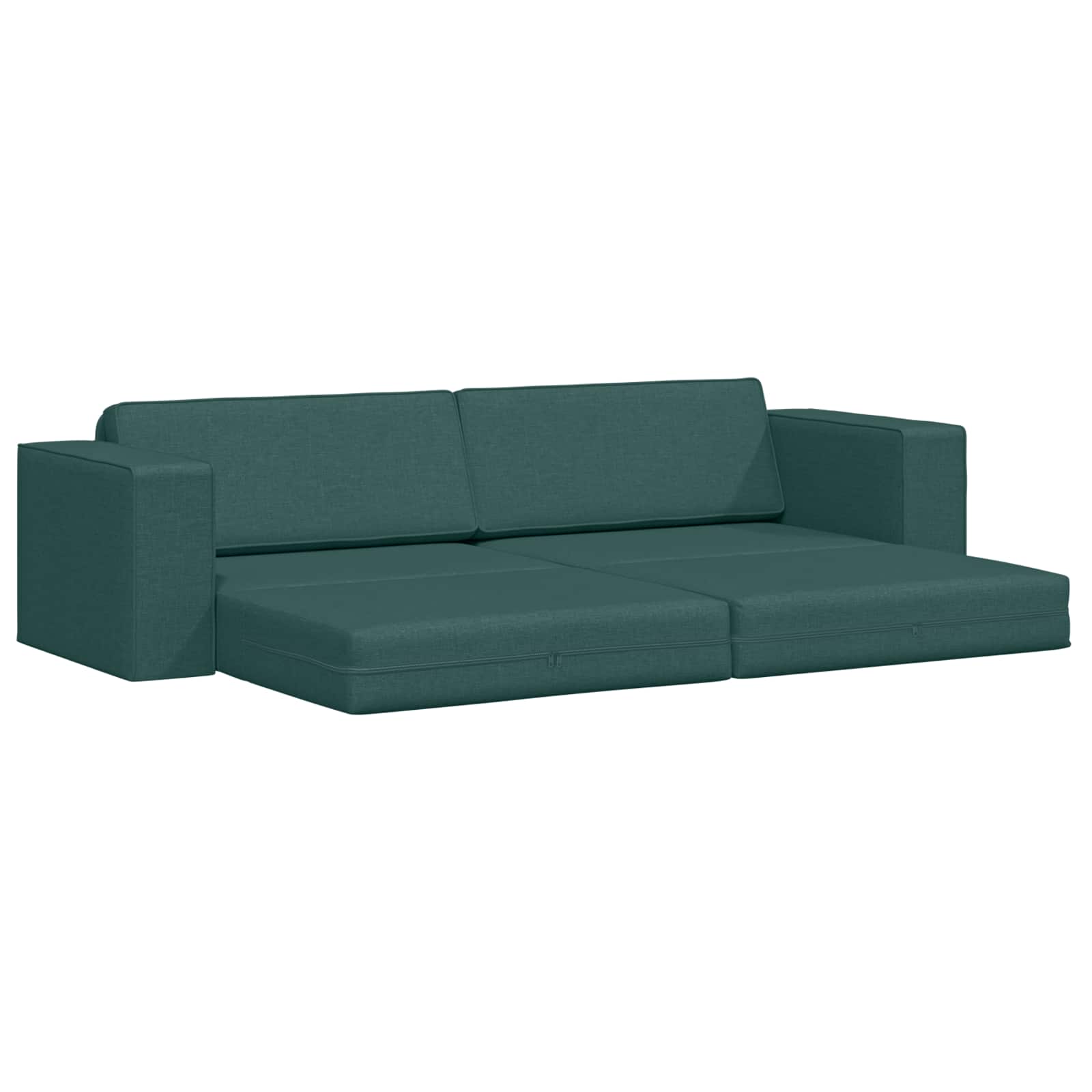 Canapé-Lit Vert foncé 245 x 78 x 77 cm tissu