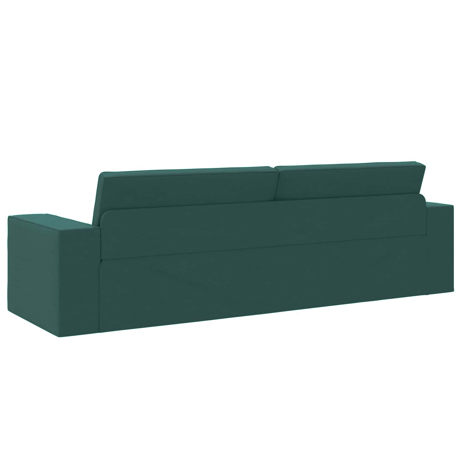 Canapé-Lit Vert foncé 245 x 78 x 77 cm tissu