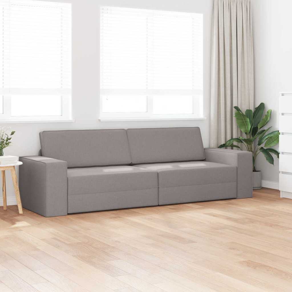 Canapé-lit Taupe 245 x 78 x 77 cm tissu - XIOS