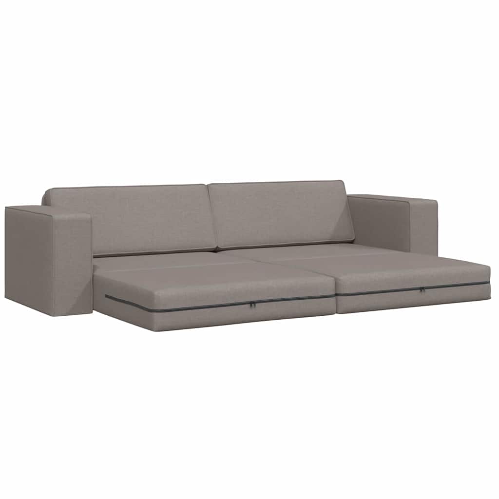 Canapé-lit Taupe 245 x 78 x 77 cm tissu - XIOS