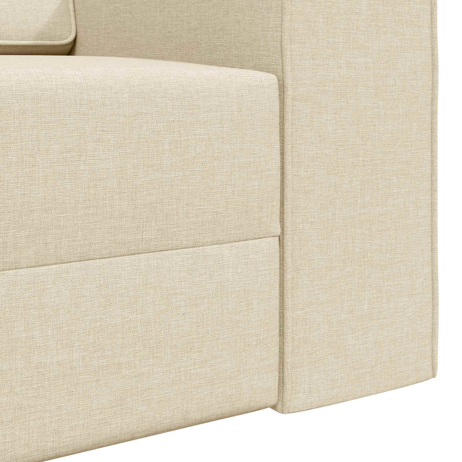 Canapé-Lit Crème 245 x 78 x 77 cm tissu - XIOS