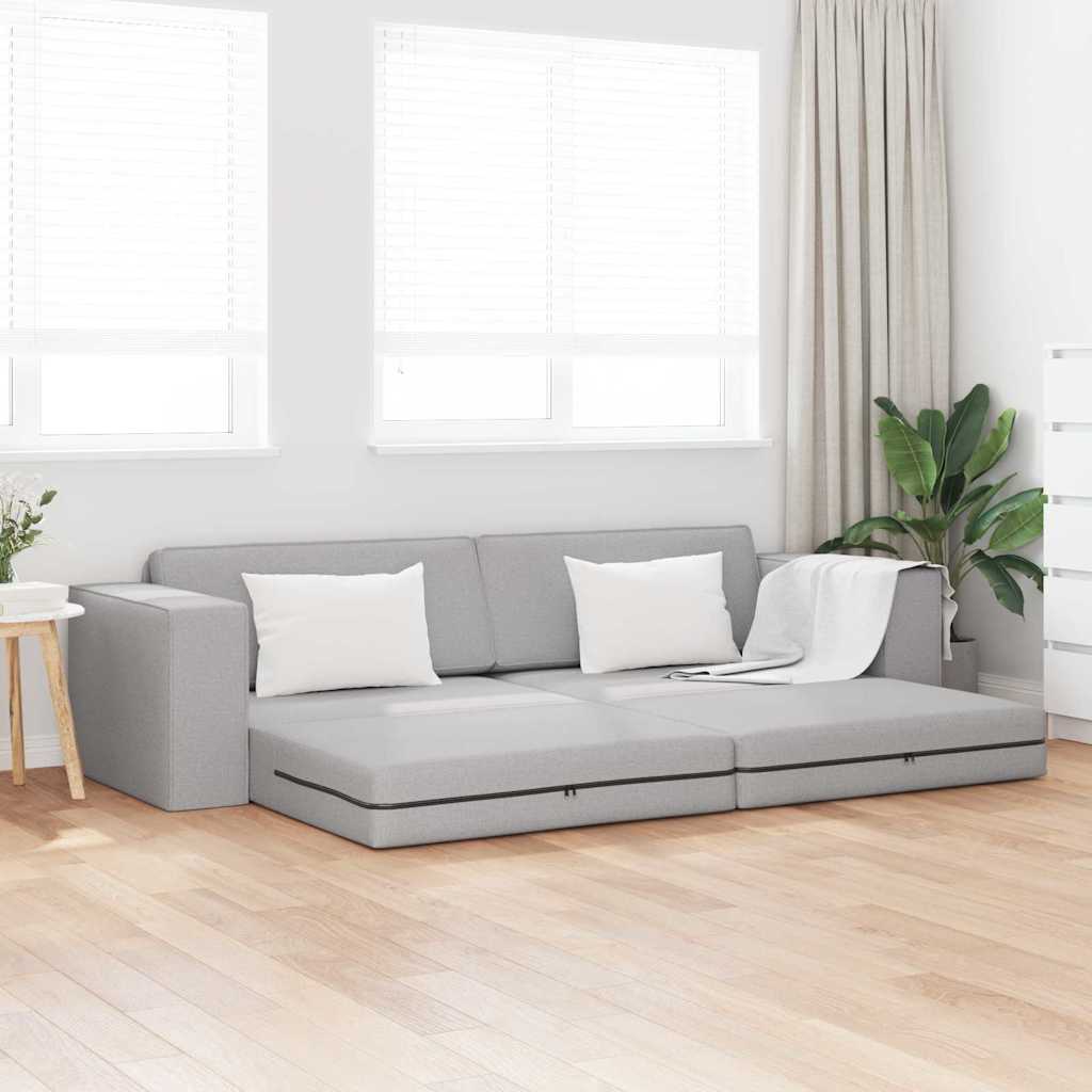 Canapé-lit Gris nuage 245 x 78 x 77 cm tissu - XIOS