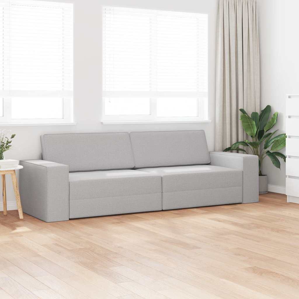 Canapé-lit Gris nuage 245 x 78 x 77 cm tissu - XIOS