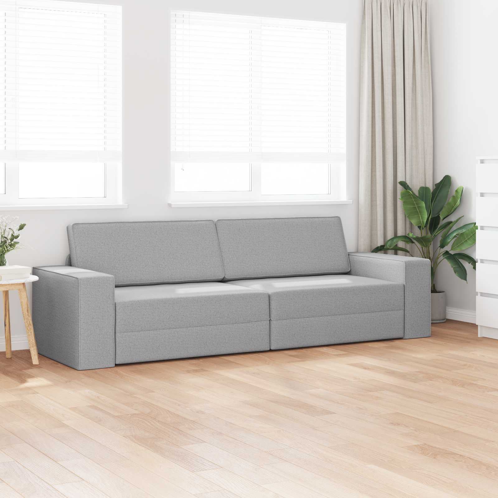 Canapé-Lit Gris nuage 245 x 78 x 77 cm tissu - XIOS