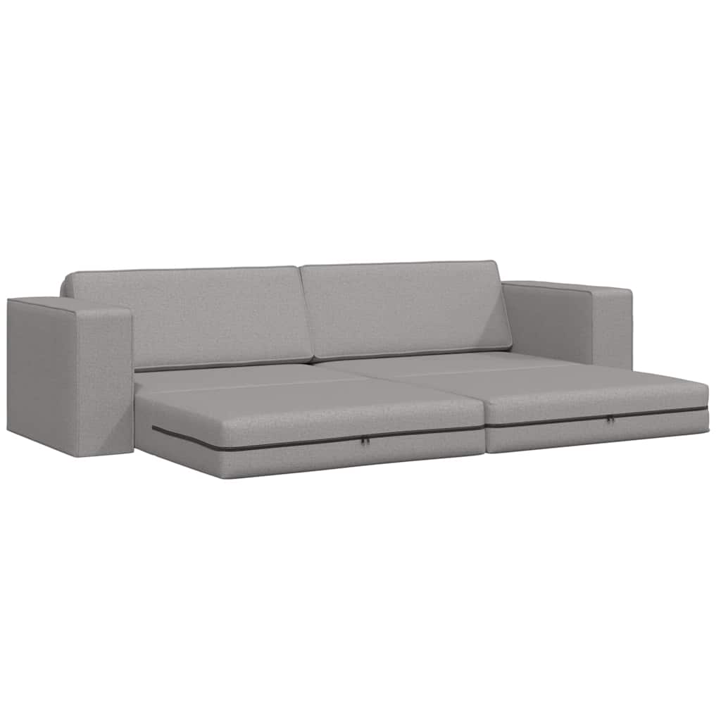 Canapé-lit Gris nuage 245 x 78 x 77 cm tissu - XIOS