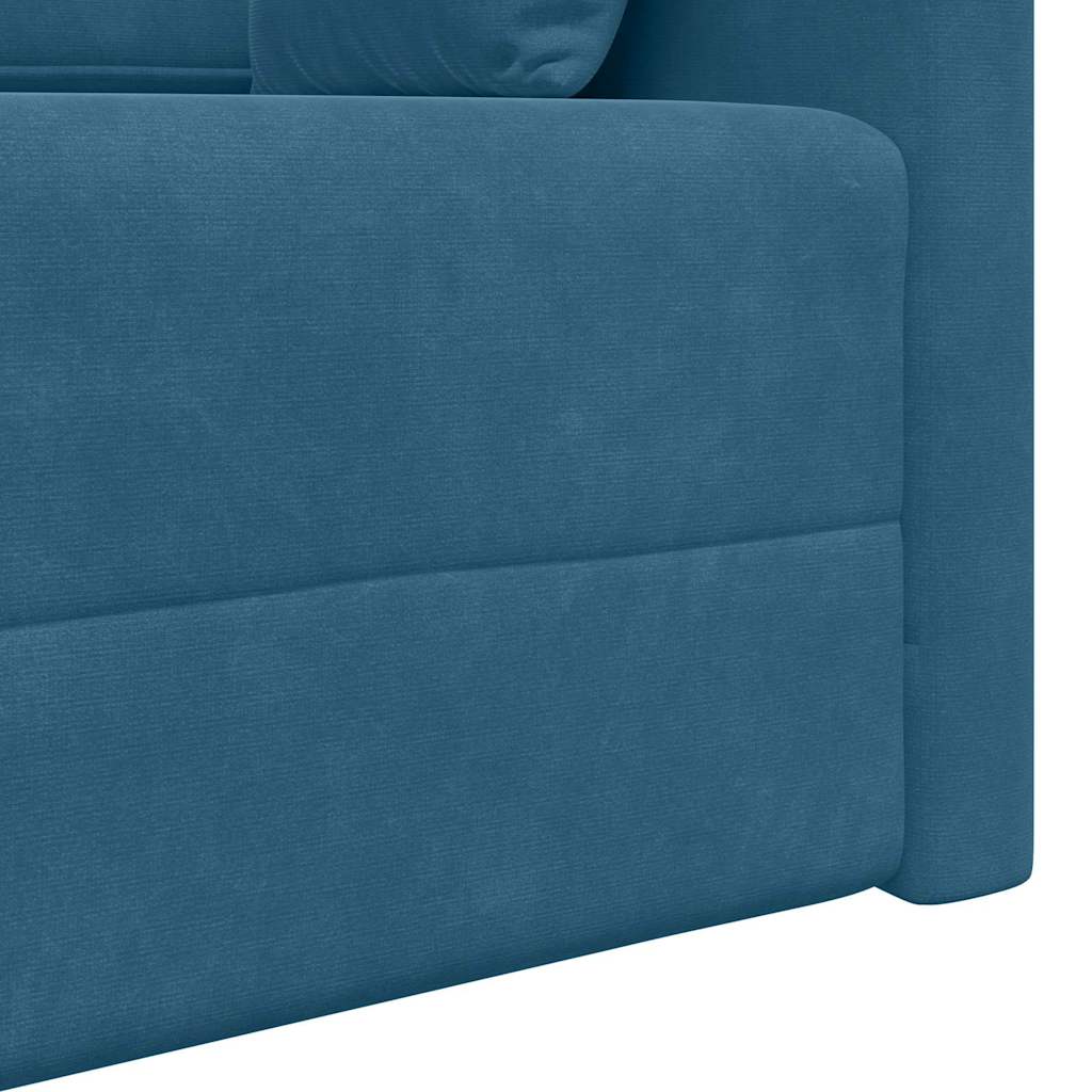 Canapé-lit Bleu 213 x 76 x 77 cm Velours - XIOS