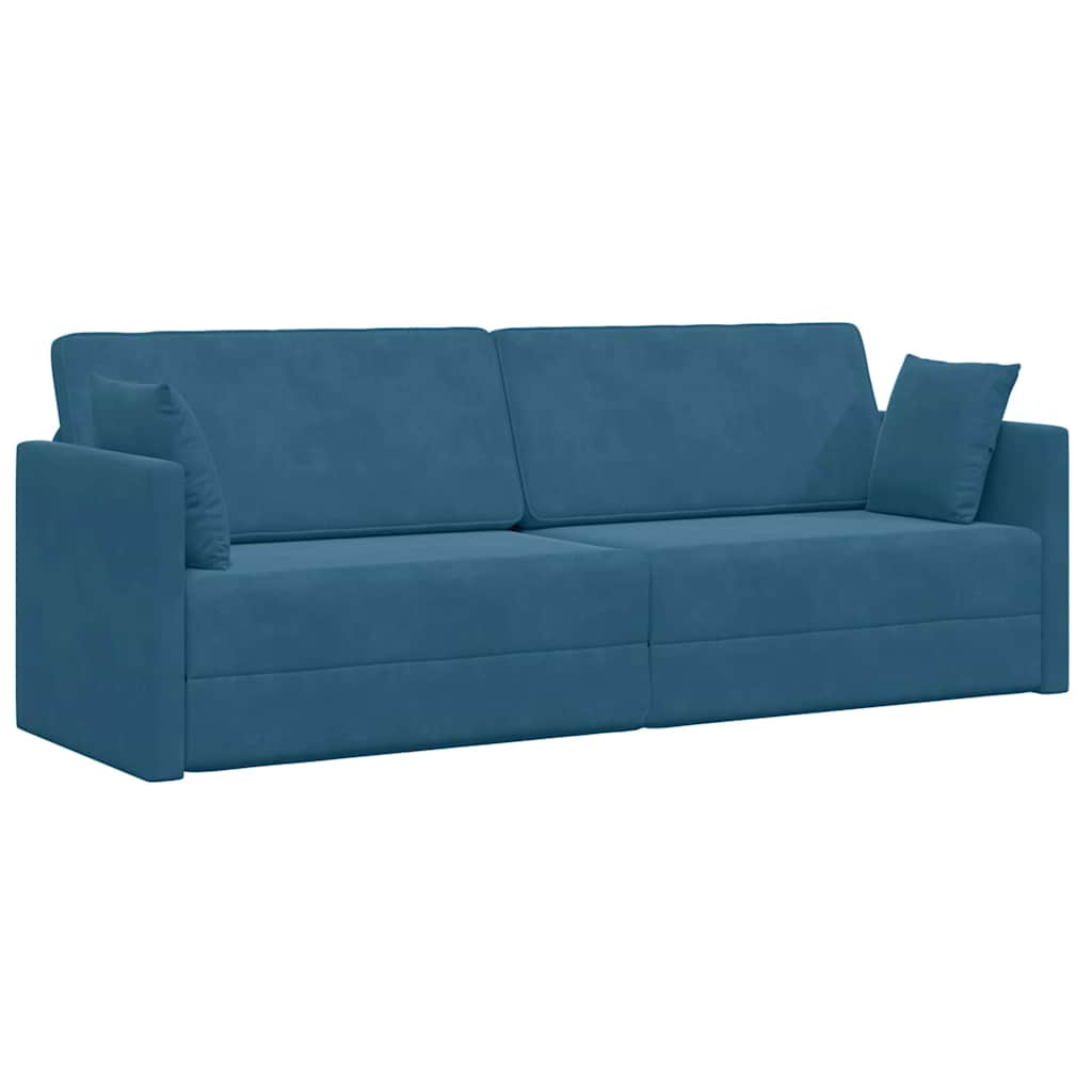 Canapé-lit Bleu 213 x 76 x 77 cm Velours - XIOS