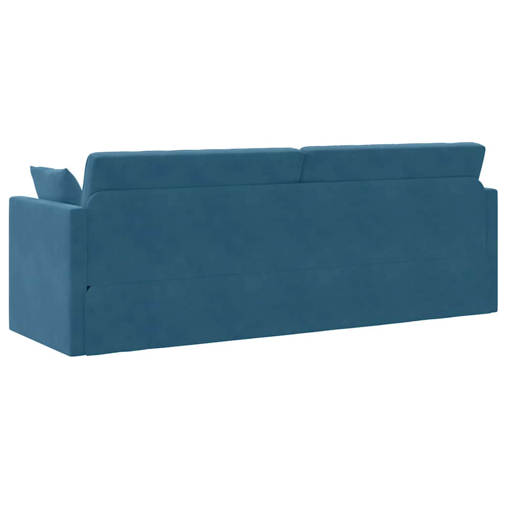 Canapé-lit Bleu 213 x 76 x 77 cm Velours - XIOS