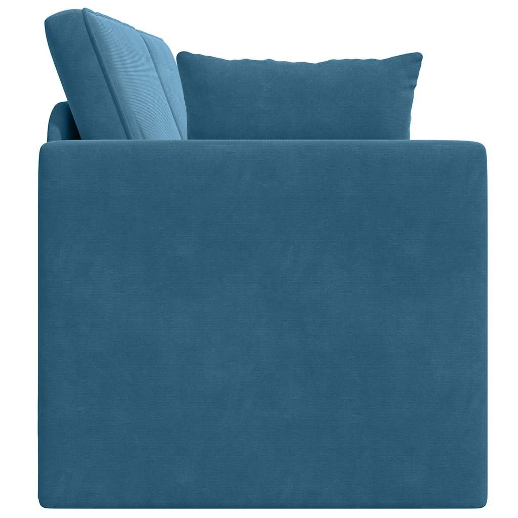 Canapé-lit Bleu 213 x 76 x 77 cm Velours - XIOS