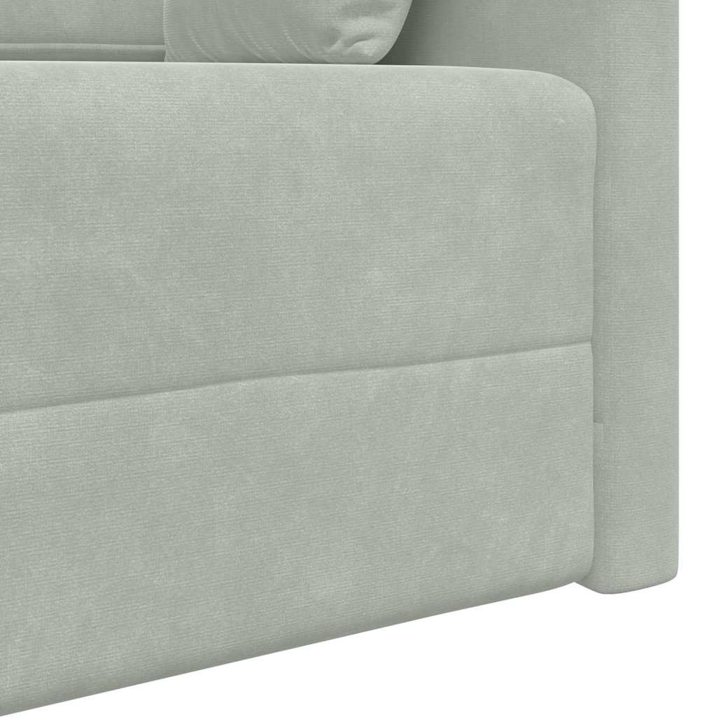 Canapé-lit Gris clair 213 x 76 x 77 cm Velours - XIOS