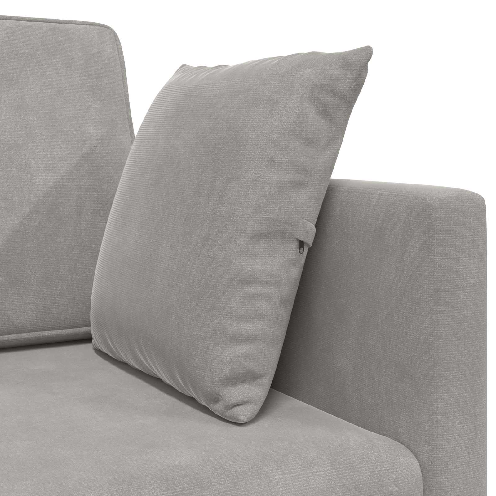 Canapé-lit au sol Gris clair 213 x 70 x 77 cm Velours - XIOS