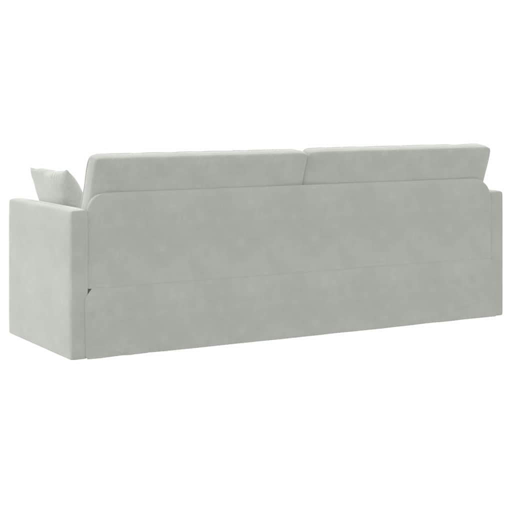 Canapé-lit Gris clair 213 x 76 x 77 cm Velours - XIOS