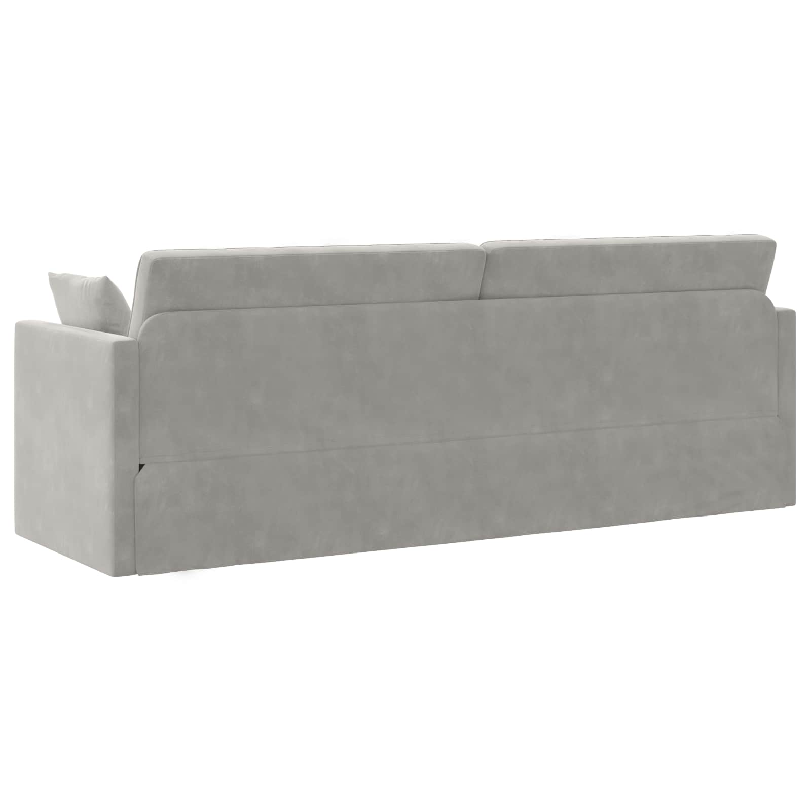 Canapé-lit au sol Gris clair 213 x 70 x 77 cm Velours - XIOS