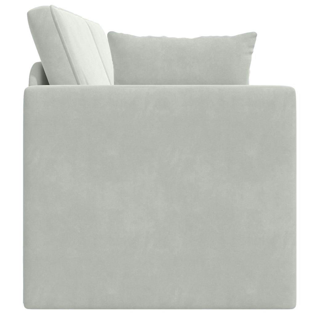 Canapé-lit Gris clair 213 x 76 x 77 cm Velours - XIOS