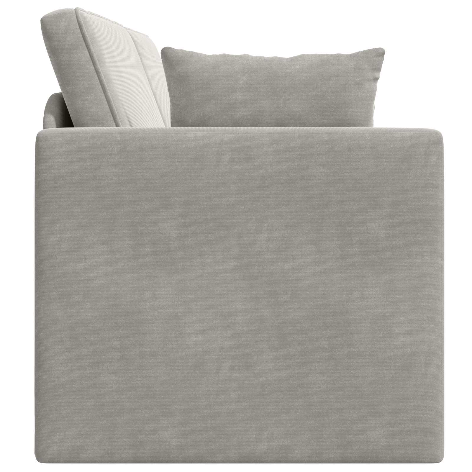 Canapé-lit au sol Gris clair 213 x 70 x 77 cm Velours - XIOS