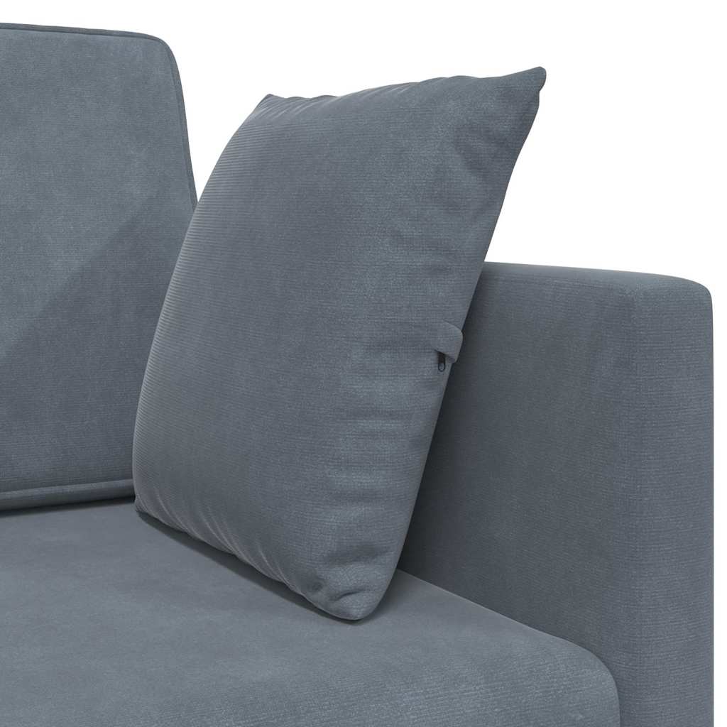 Canapé-lit Gris foncé 213 x 76 x 77 cm Velours - XIOS