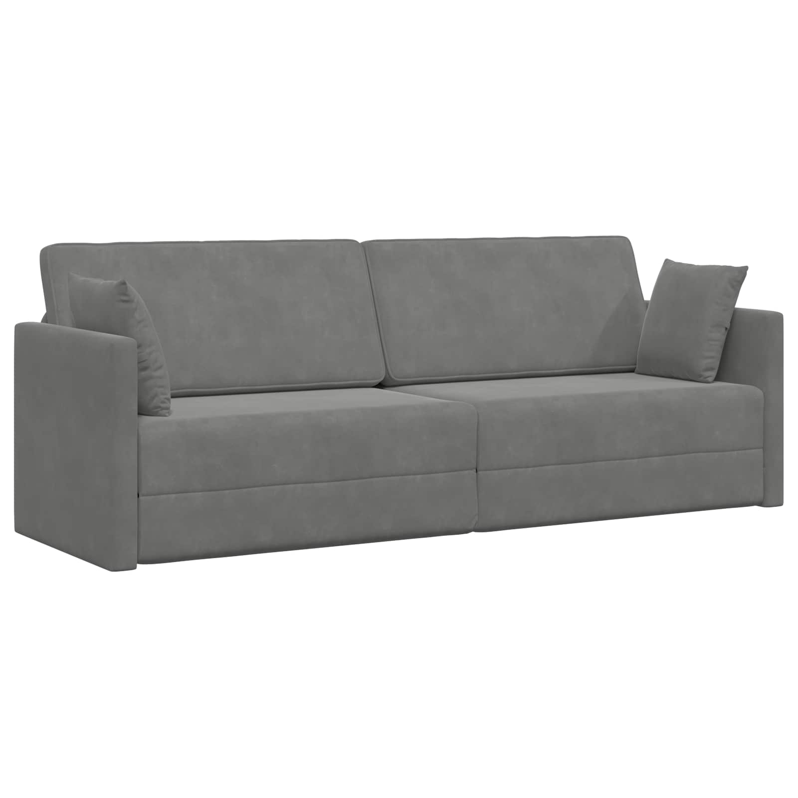 Canapé-lit au sol Gris foncé 213 x 70 x 77 cm Velours - XIOS
