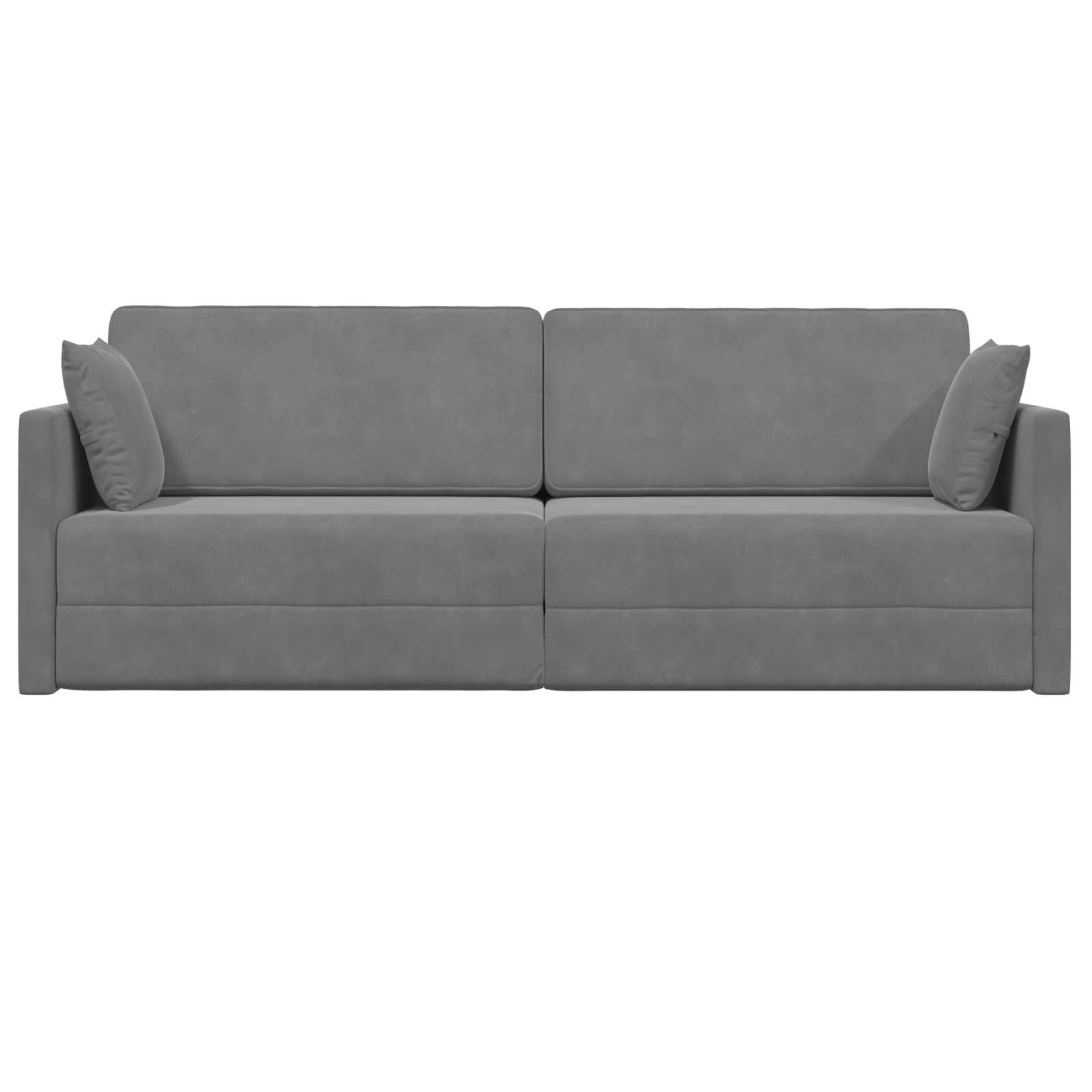 Canapé-lit au sol Gris foncé 213 x 70 x 77 cm Velours - XIOS