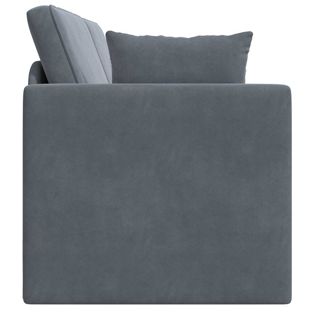 Canapé-lit Gris foncé 213 x 76 x 77 cm Velours - XIOS