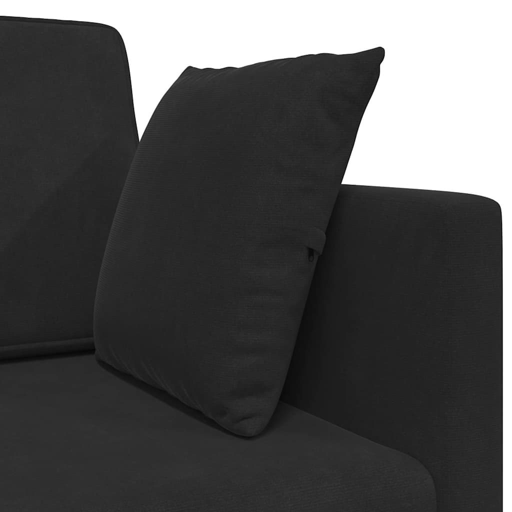 Canapé-lit Noir 213 x 76 x 77 cm Velours - XIOS