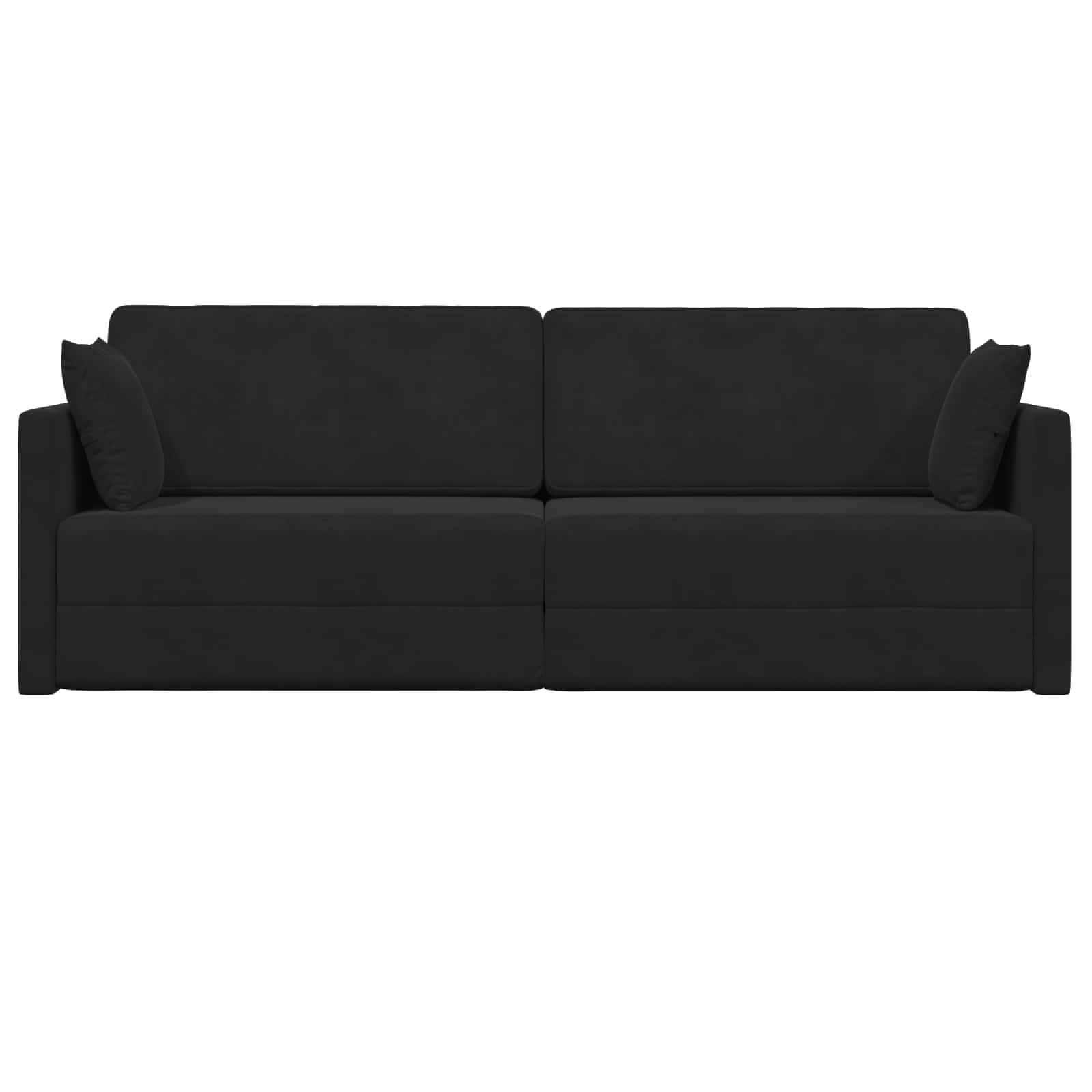 Canapé-lit au sol Noir 213 x 70 x 77 cm Velours - XIOS