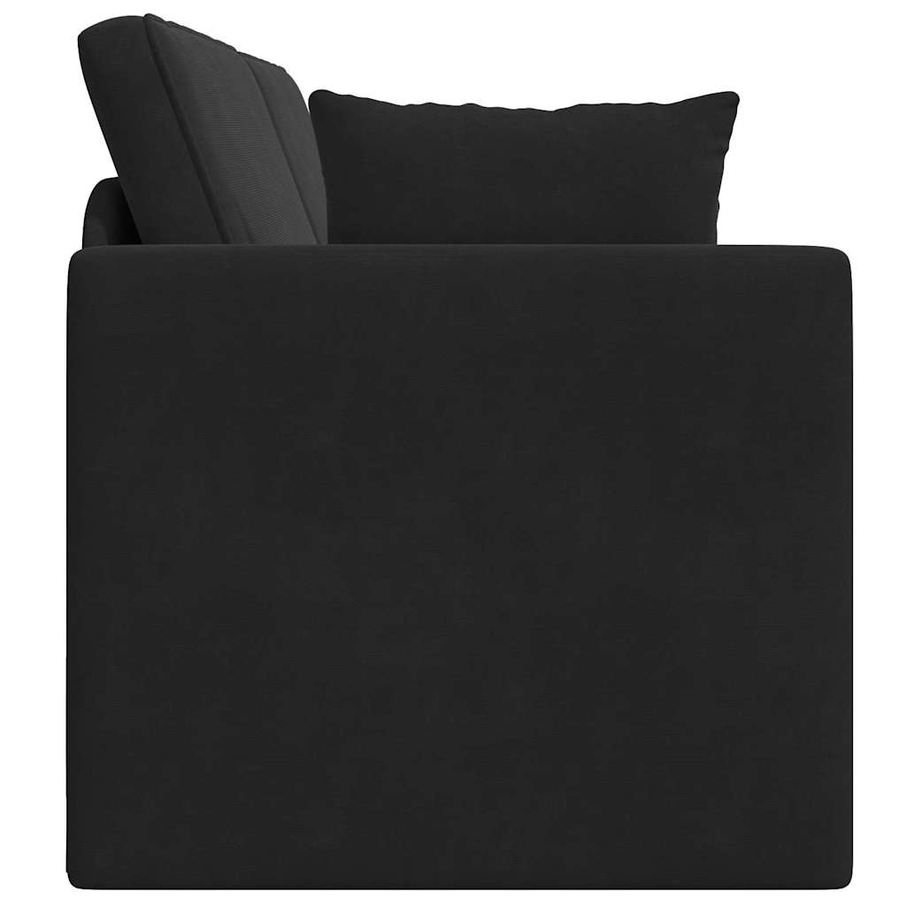 Canapé-lit Noir 213 x 76 x 77 cm Velours - XIOS