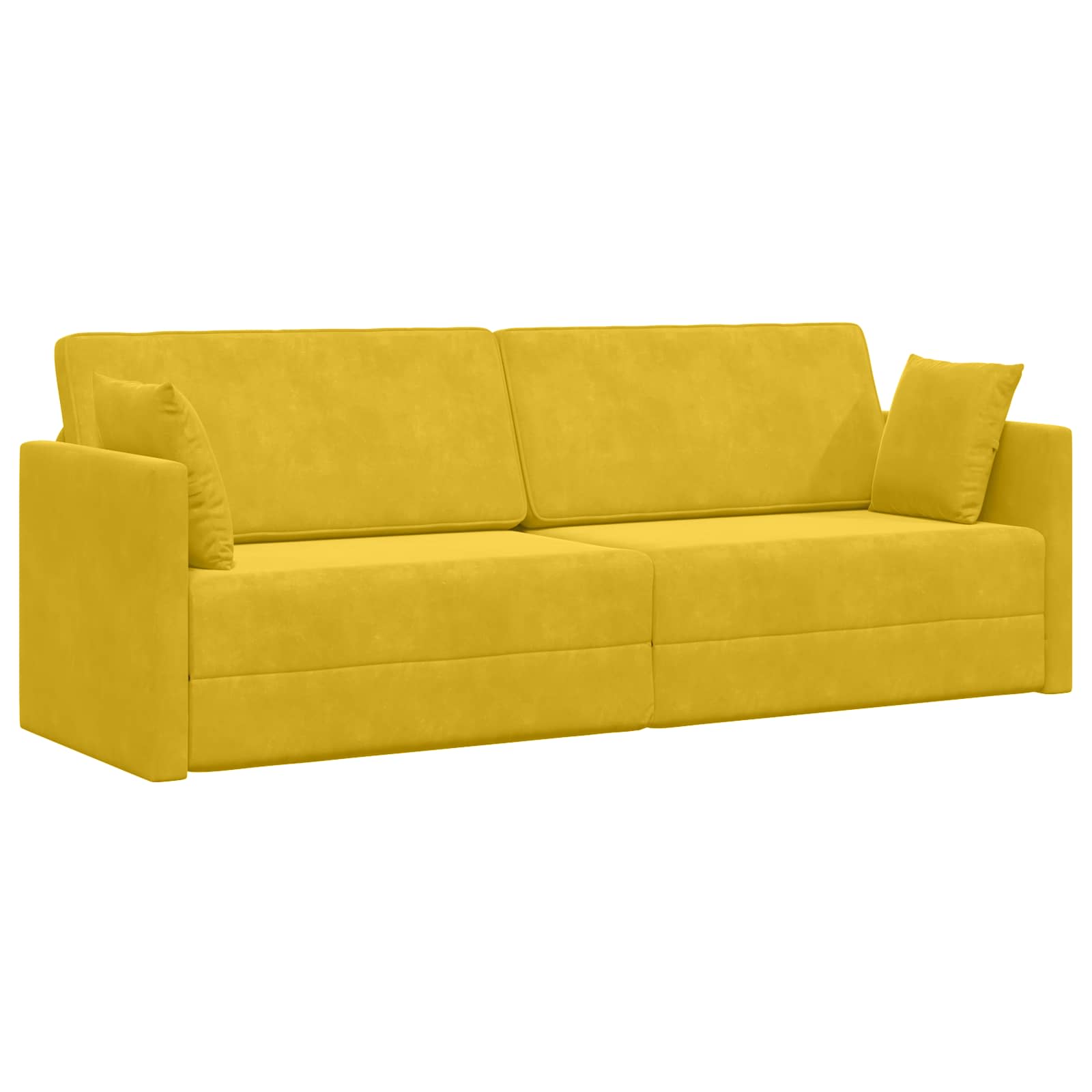 Canapé-lit au sol Jaune 213 x 70 x 77 cm Velours - XIOS