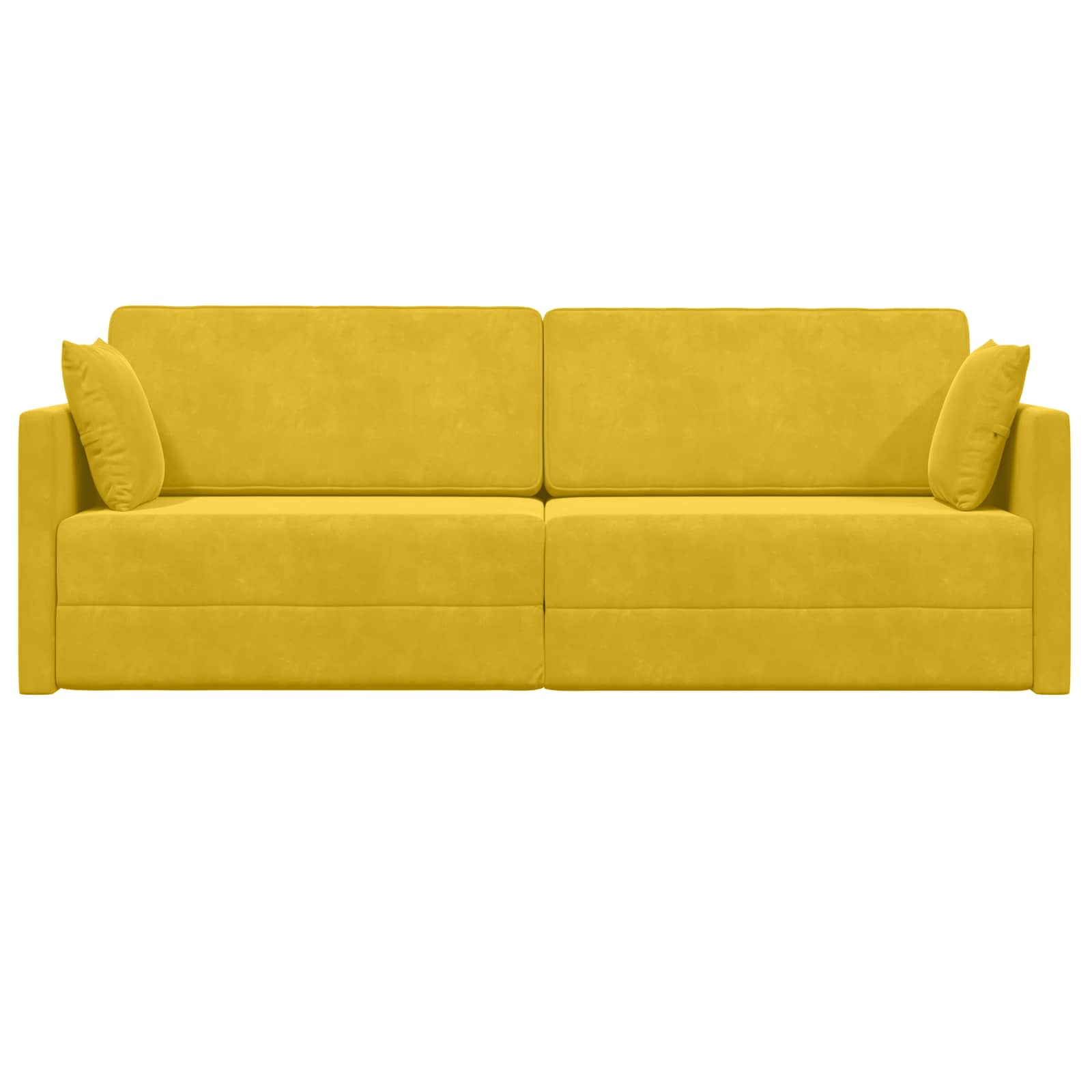 Canapé-lit au sol Jaune 213 x 70 x 77 cm Velours - XIOS