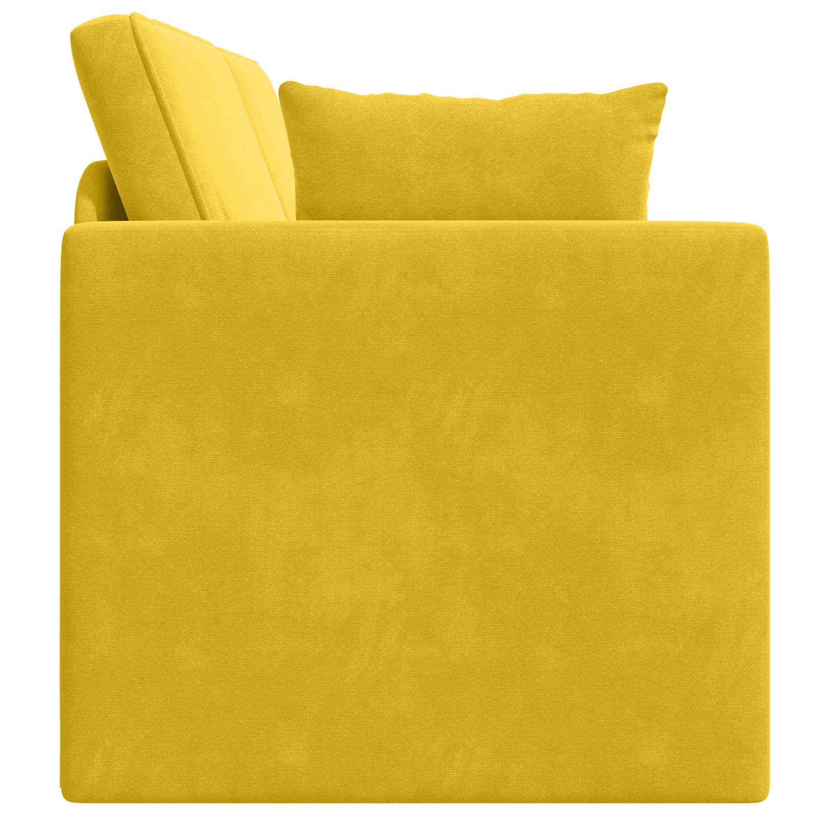 Canapé-lit au sol Jaune 213 x 70 x 77 cm Velours - XIOS