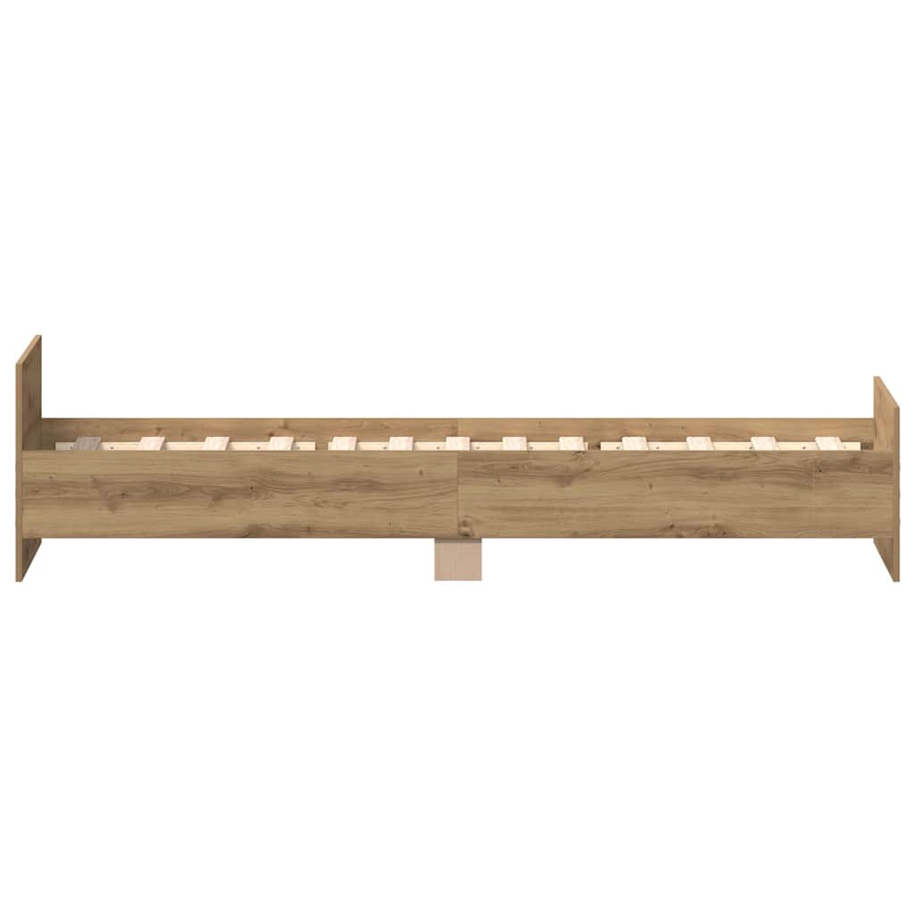 Cadre de lit sans matelas chêne artisanal 100x200 cm - XIOS